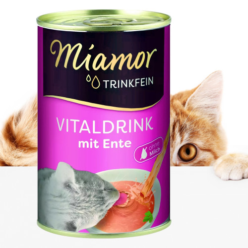 Miamor Vitaldrink mit Ente 135ml | Smakowity napój dla kota, szybka wysyłka