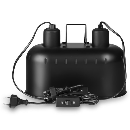 Lampa grzewcza Resun Reptile Black Lamp DUO podwójna czarna do terrarium