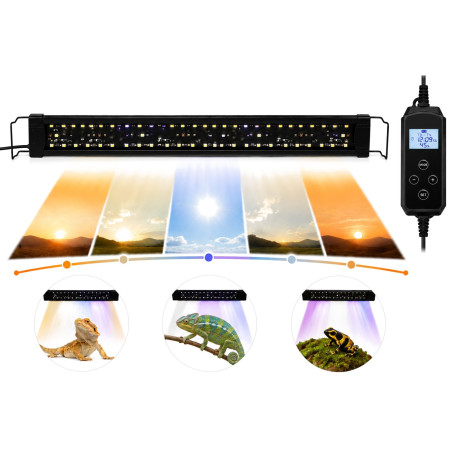 Lampa LED Repti-Zoo Natural Light UVB 18W automatyczna 60 cm do terrarium
