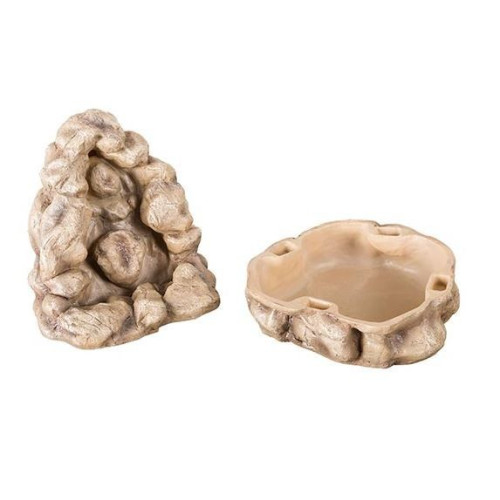 Repti-Zoo Wodospad z pompką WF - Cicha fontanna, naturalna wilgoć dla terrarium