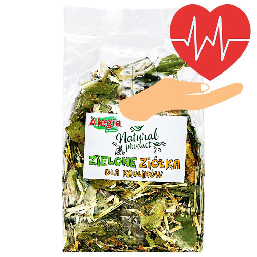 Alegia zielone ziółka dla królików 100g | Naturalna przekąska wspierająca trawienie i sierść