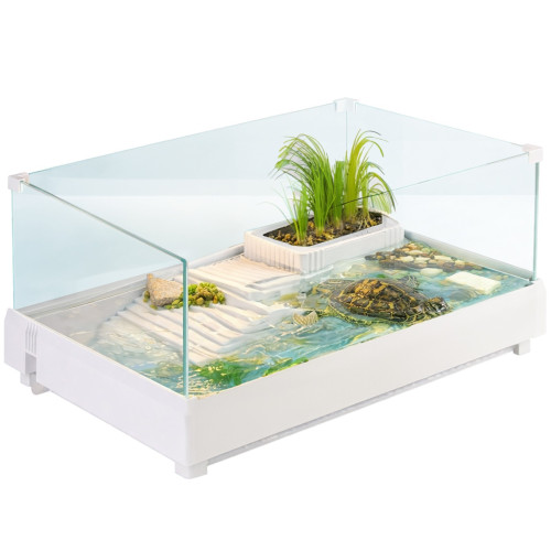 Terrarium dla żółwia Kruger Meier Turtle Shell Garden 39x27x17 cm z wyspą