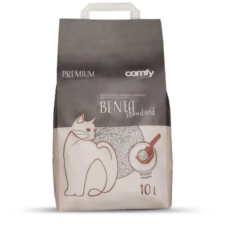 Comfy Benta New Standard żwirek bentonitowy dla kota 10L - Szybkie zbrylanie i kontrola zapachu