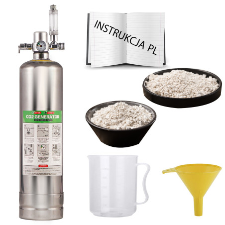 Zestaw CO2 Aquario Green Bubbles z elektrozaworem