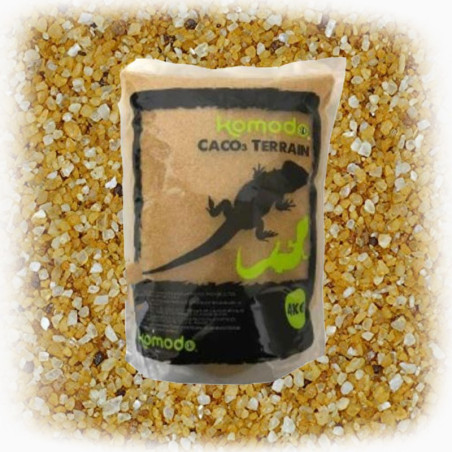 Komodo CaCo3 Sand Caramel - Bezpieczne jadalne podłoże dla gadów