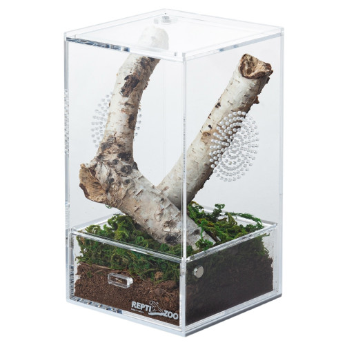 Repti-Zoo Easy Clean Acrylic Terrarium 10x10x20cm | Łatwe czyszczenie, idealne dla małych gadów
