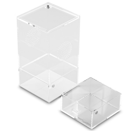Repti-Zoo Easy Clean Acrylic Terrarium 10x10x20cm | Łatwe czyszczenie, idealne dla małych gadów