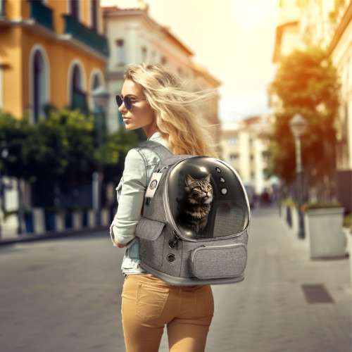 Furrever Friends Citty Grey plecak transporter dla kota i psa - Bezpieczny i wygodny transport
