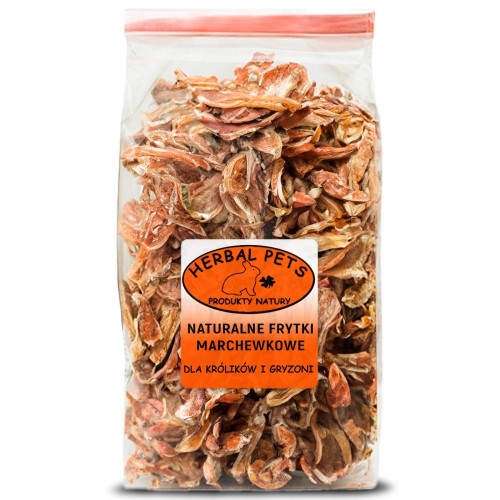 Herbal Pets Naturalne frytki marchewkowe 100g - Zdrowa, naturalna przekąska dla gryzoni