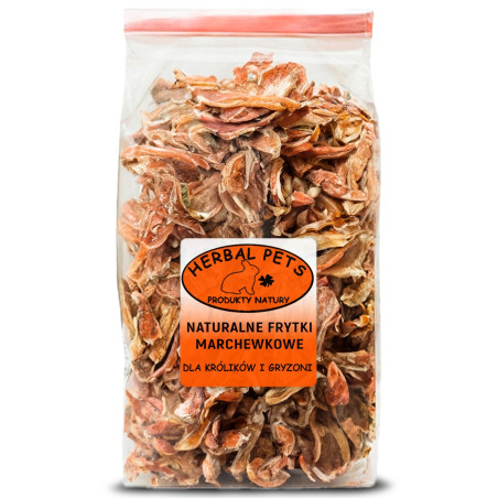 Herbal Pets Naturalne frytki marchewkowe 100g - Zdrowa, naturalna przekąska dla gryzoni