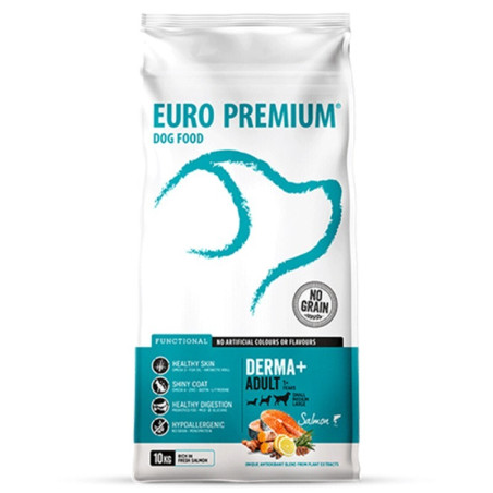 Euro Premium Small Adult Derma - sucha karma dla psów z łososiem hipoalergiczna 2 kg | Zdrowa skóra i lśniąca sierść