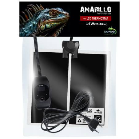 Terrario Amarillo 14W mata grzewcza z termostatem LCD | Idealna do terrarium