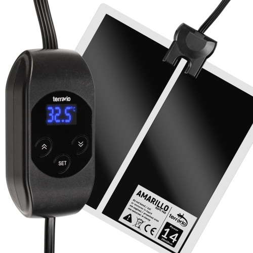 Terrario Amarillo 14W mata grzewcza z termostatem LCD | Idealna do terrarium