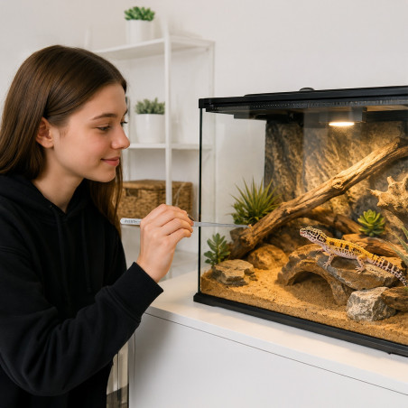 Pęseta do terrarium Aventerra CLAWEY ARC 20 cm stalowa, zagięta
