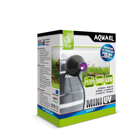 Aquael Sterylizator MINI UV - Lampa UV-C Nakładka na filtr | Krystaliczna woda