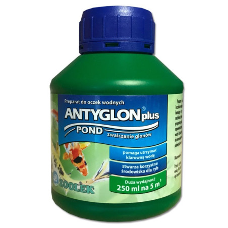 Zoolek Antyglon 250ml - Szybkie usuwanie glonów w oczku wodnym