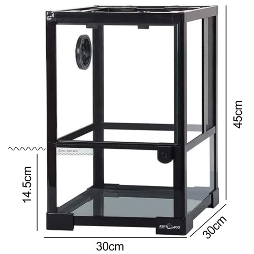 Repti-Zoo Glass Terrarium 30x30x45cm - Idealne dla gadów