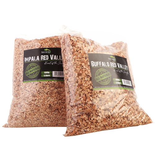 Terrario Buffalo Red Valley 5l - średnie zrębki olcha | Idealne do terrarium
