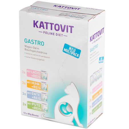Kattovit Gastro Multipack 12x85g - łagodzi problemy trawienne