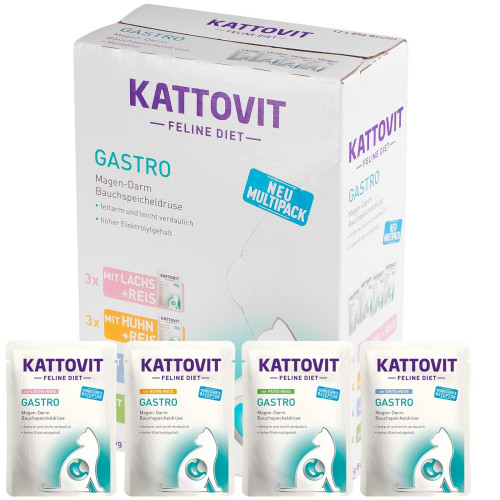 Kattovit Gastro Multipack 12x85g - łagodzi problemy trawienne