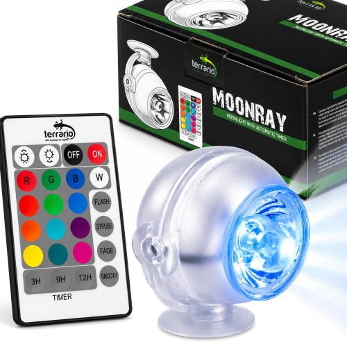 Lampa LED Terrario Moonray z programatorem, nocne oświetlenie do terrarium