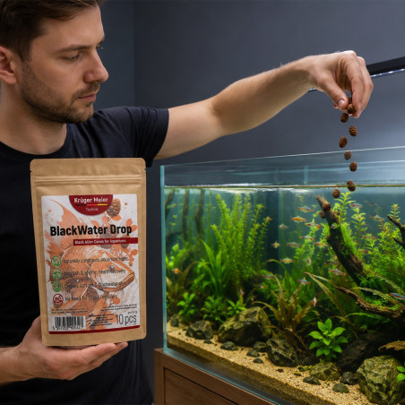 Szyszki olchy Kruger Meier BlackWater Drop 2 g – 10 sztuk, naturalne, obniżające pH (blackwater)