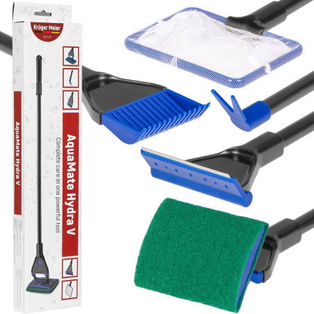 Kruger Meier AquaMate Hydra V 5w1 skrobak i czyści do akwarium - Krystaliczna woda