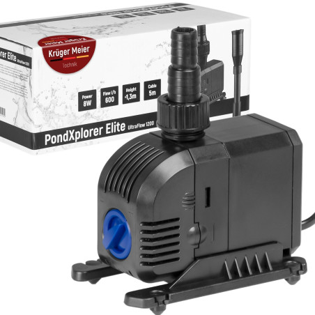 Kruger Meier PondXplorer Elite 1200 fontanna z filtrem i pompą do oczka wodnego - Krystaliczna woda i łatwy montaż