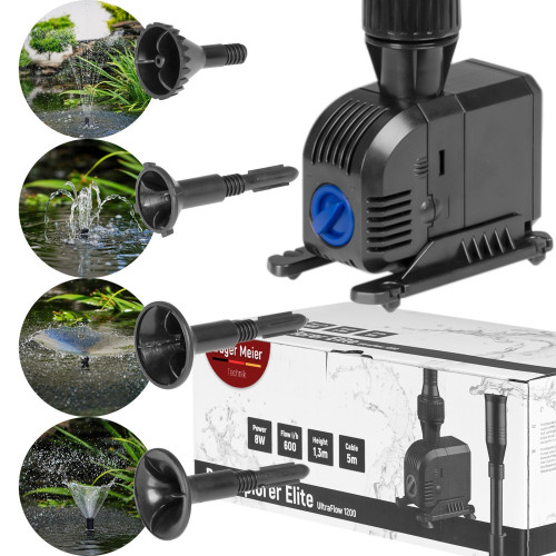 Kruger Meier PondXplorer Elite 1200 fontanna z filtrem i pompą do oczka wodnego - Krystaliczna woda i łatwy montaż
