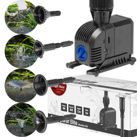 Kruger Meier PondXplorer Elite 1200 fontanna z filtrem i pompą do oczka wodnego - Krystaliczna woda i łatwy montaż