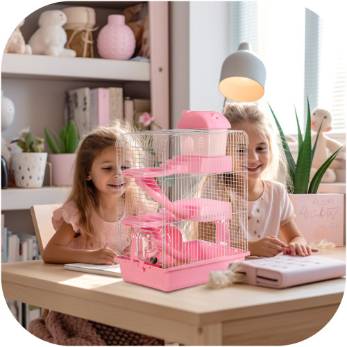Furrever Friends Miku Skyscraper Pink klatka dla małych gryzoni kompletny zestaw - Szybka wysyłka