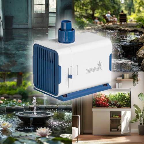 SunSun YQP 3500 - 2w1 pompa wody z regulacją mocy i niskiego zanurzenia 3500l/h | Idealna do akwariów słodkowodnych