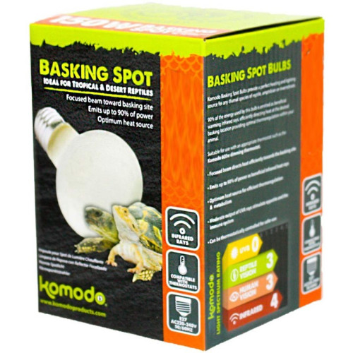 Żarówka grzewcza Komodo Basking Spot 75W 3w1 (ciepło + światło + UVB) do terrarium