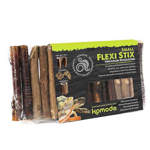 Kryjówka Komodo Flexi Stix Small, gięte patyczki dekoracyjne do terrarium