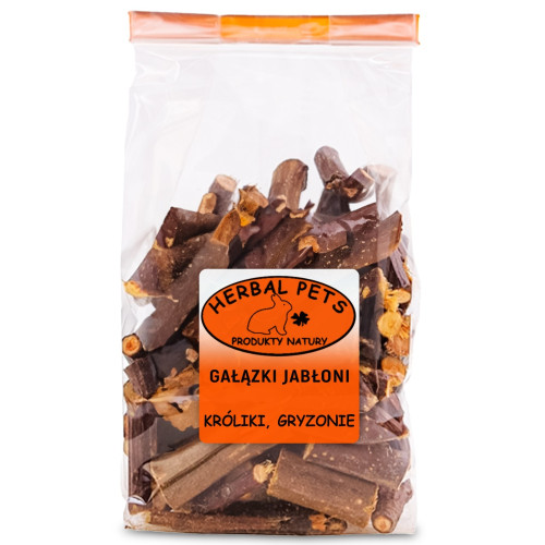 Herbal Pets - Gałązki Jabłoni 100g - Dla zdrowych zębów i naturalnej rozrywki