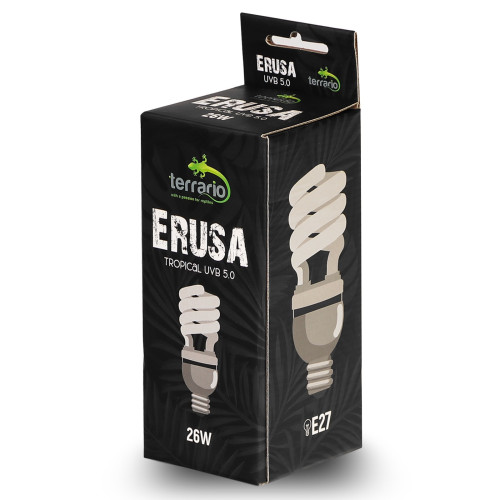 Terrario Erusa Tropical UVB 5.0 - żarówka spiralna 5.0 26W | Idealna dla gadów tropikalnych