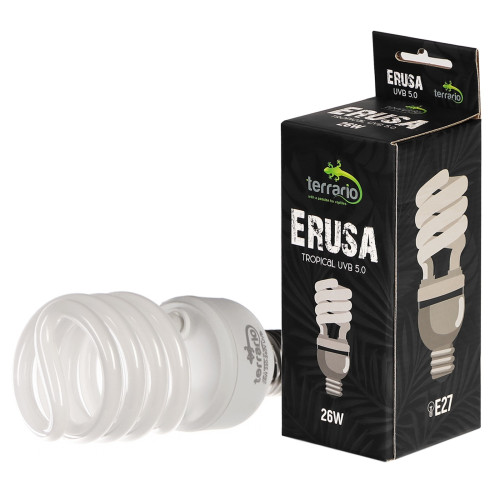Terrario Erusa Tropical UVB 5.0 - żarówka spiralna 5.0 26W | Idealna dla gadów tropikalnych
