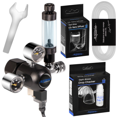 Aquario Professional 2.0 zestaw CO2 z elektrozaworem - Precyzyjna regulacja CO2