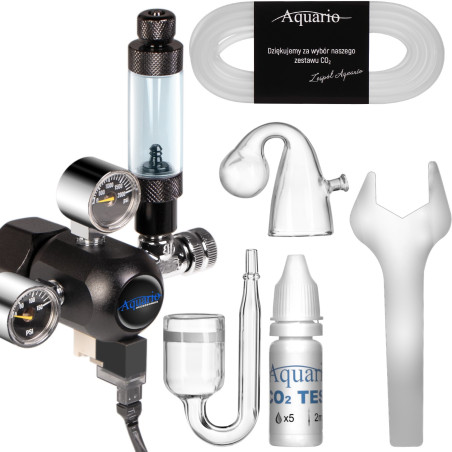 Aquario Professional 2.0 zestaw CO2 z elektrozaworem - Precyzyjna regulacja CO2