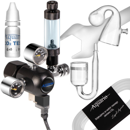 Aquario Professional 2.0 zestaw CO2 z elektrozaworem - Precyzyjna regulacja CO2