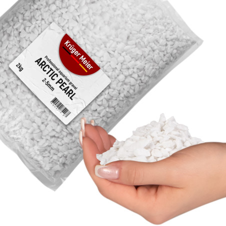 Żwirek akwarystyczny Kruger Meier Arctic Pearl perłowy 2–5 mm 2 kg