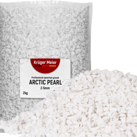 Żwirek akwarystyczny Kruger Meier Arctic Pearl perłowy 2–5 mm 2 kg
