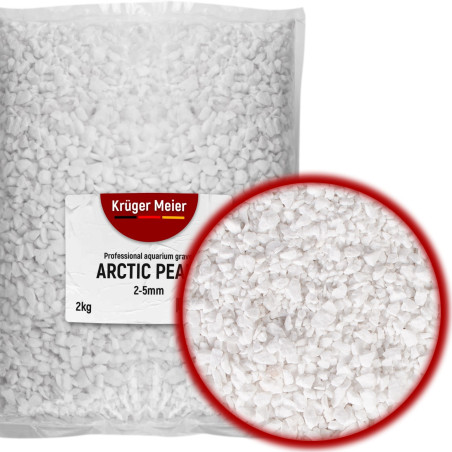 Żwirek akwarystyczny Kruger Meier Arctic Pearl perłowy 2–5 mm 2 kg
