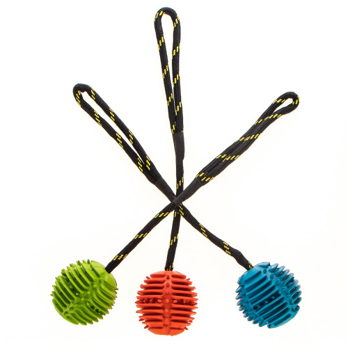 HappyPet Atomic Rope Ball - piłka na sznurku | Idealna do aportu i zabawy