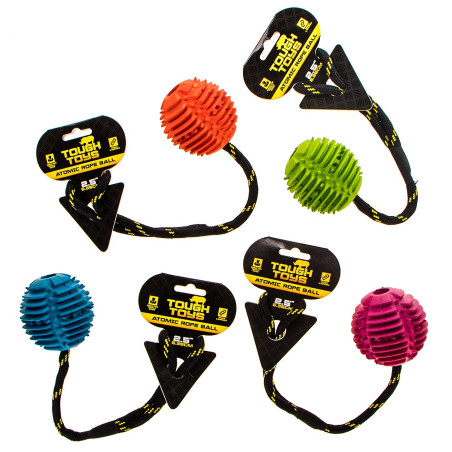 HappyPet Atomic Rope Ball - piłka na sznurku | Idealna do aportu i zabawy