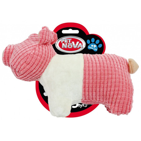 Pet Nova zabawka pluszowa - świnka 22cm | Idealna do zabawy i aportu