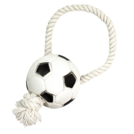 Zabawka gumowa dla psa Aqua Nova Pet Nova piłka futbolowa na sznurku 26 cm