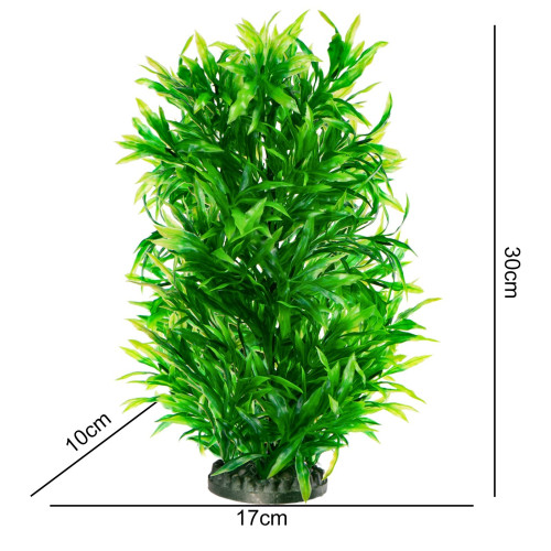Sztuczna roślina akwariowa Kruger Meier Plant High Leafy, gęste zielone liście, naturalny wygląd