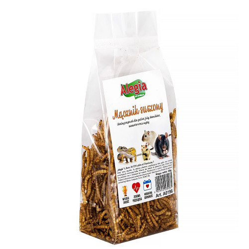Alegia larwy mącznika 60g - Smaczny, białkowy przysmak dla gryzoni