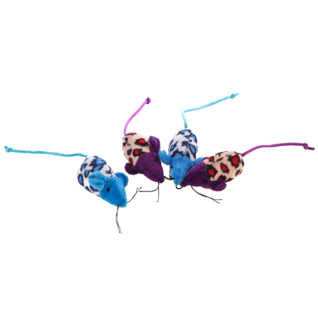 HappyPet Velour Mice - myszka dla kota | Miękka, trwała — stymuluje instynkt łowiecki